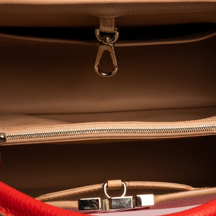 مملوكة مسبقًا Louis Vuitton Cherry Taurillon Leather Capucines MM Bag