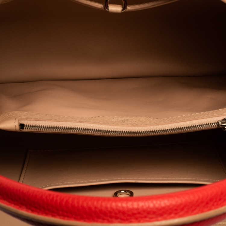 مملوكة مسبقًا Louis Vuitton Cherry Taurillon Leather Capucines MM Bag