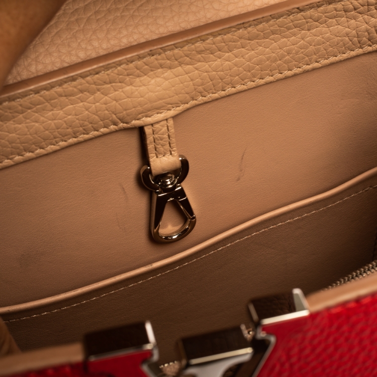 مملوكة مسبقًا Louis Vuitton Cherry Taurillon Leather Capucines MM Bag