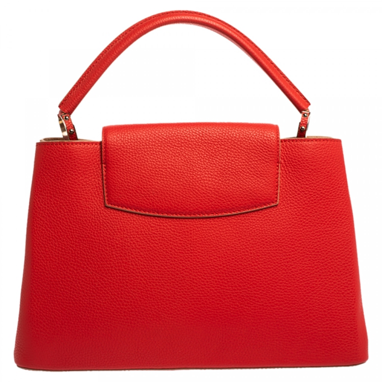 مملوكة مسبقًا Louis Vuitton Cherry Taurillon Leather Capucines MM Bag