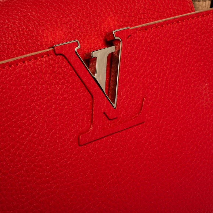 مملوكة مسبقًا Louis Vuitton Cherry Taurillon Leather Capucines MM Bag