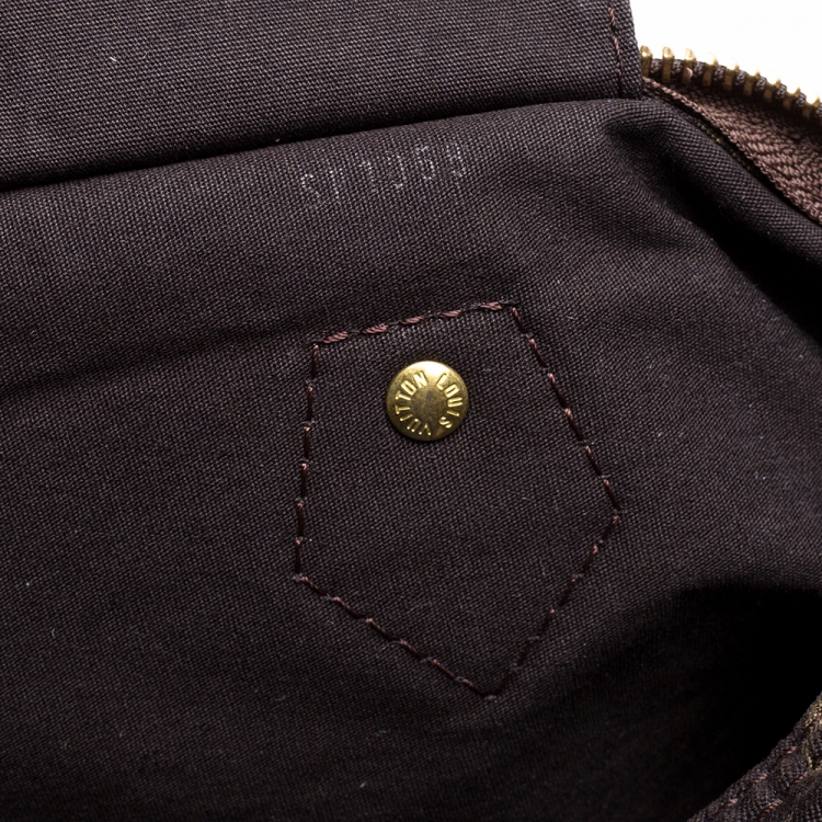 Pre Owned Louis Vuitton Fusain Monogram Canvas Mini Lin Speedy 30 Bag