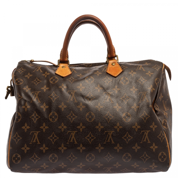 Pre Owned Louis Vuitton Monogram Canvas Speedy 35 Bag