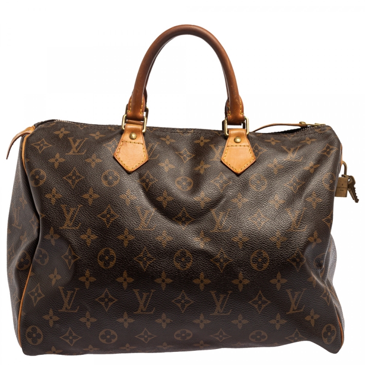 Pre Owned Louis Vuitton Monogram Canvas Speedy 35 Bag