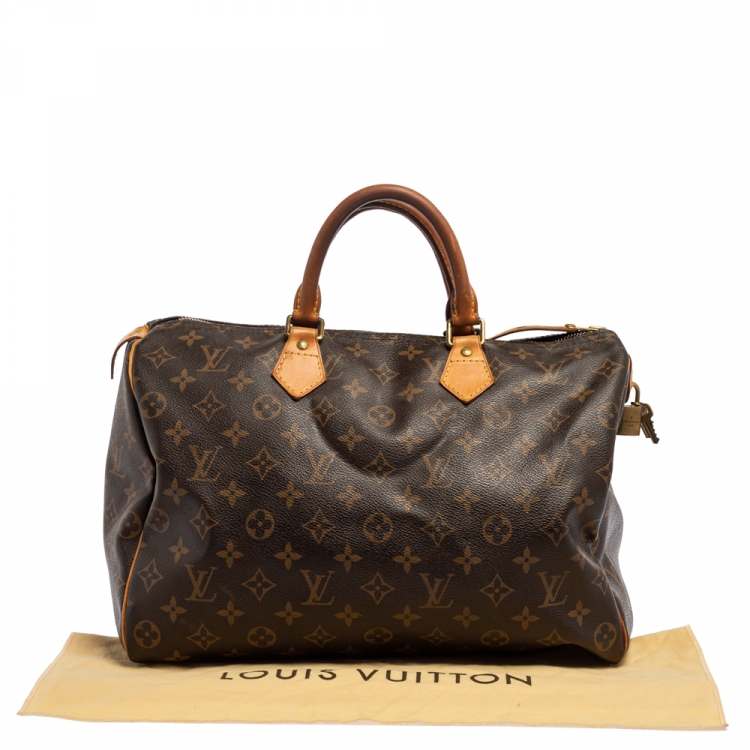 Pre Owned Louis Vuitton Monogram Canvas Speedy 35 Bag