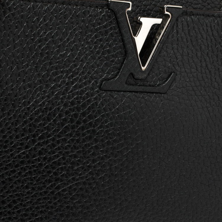 Pre Owned Louis Vuitton Black Taurillon Leather Capucines BB Bag