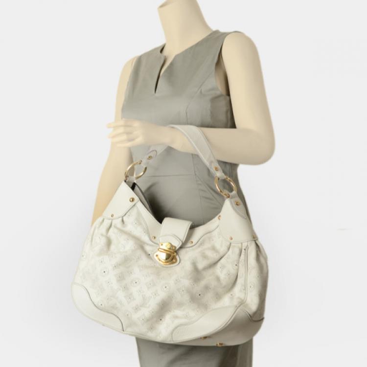 Louis Vuitton - Authenticated Mahina Handbag - Leather White Plain for Women, Very Good Condition
