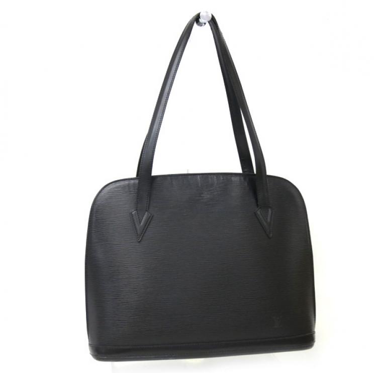 Louis Vuitton, Small Epi Noir Handbag, black textured ep…