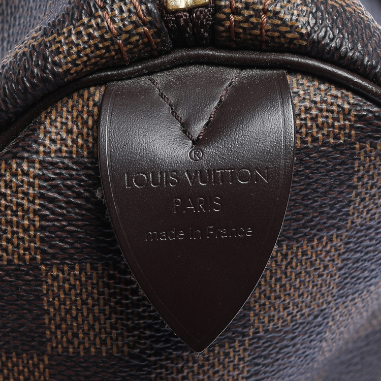 Pre Owned Louis Vuitton Damier Ebene Canvas Speedy 30 Bag