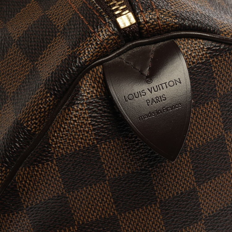 Pre Owned Louis Vuitton Damier Ebene Canvas Speedy 30 Bag