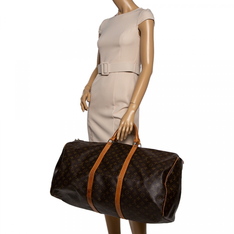 Pre Owned Louis Vuitton Monogram Canvas Keepall 60 Bag