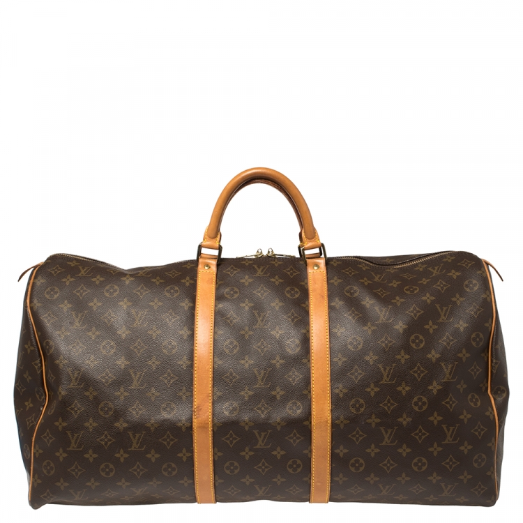 Pre Owned Louis Vuitton Monogram Canvas Keepall 60 Bag