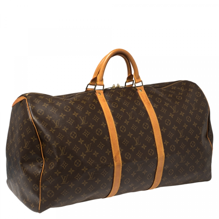 Pre Owned Louis Vuitton Monogram Canvas Keepall 60 Bag
