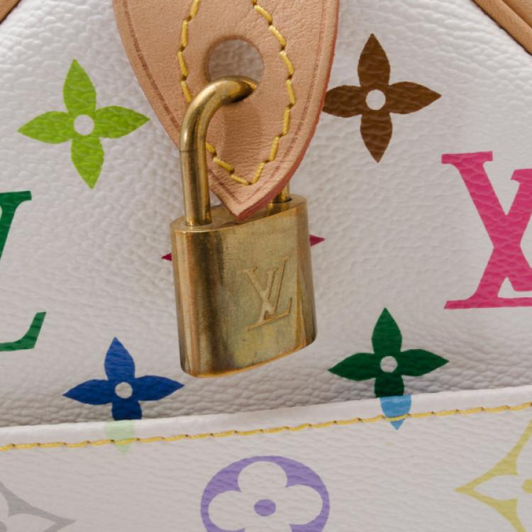 Pre Owned Louis Vuitton Limited Edition Multicolore Fringe Speedy 25 Satchel Handbag 