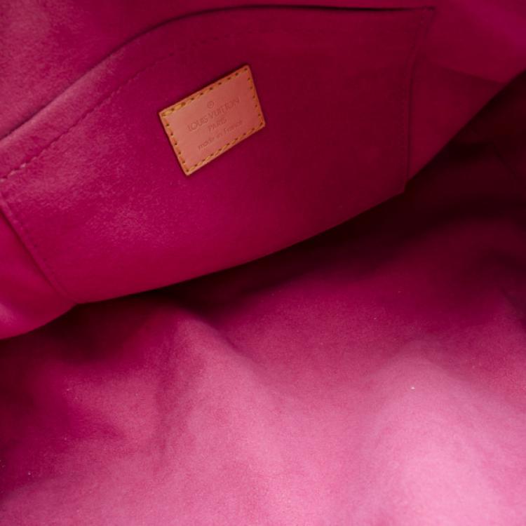 Pre Owned Louis Vuitton Pink Monogram Denim Neo Speedy