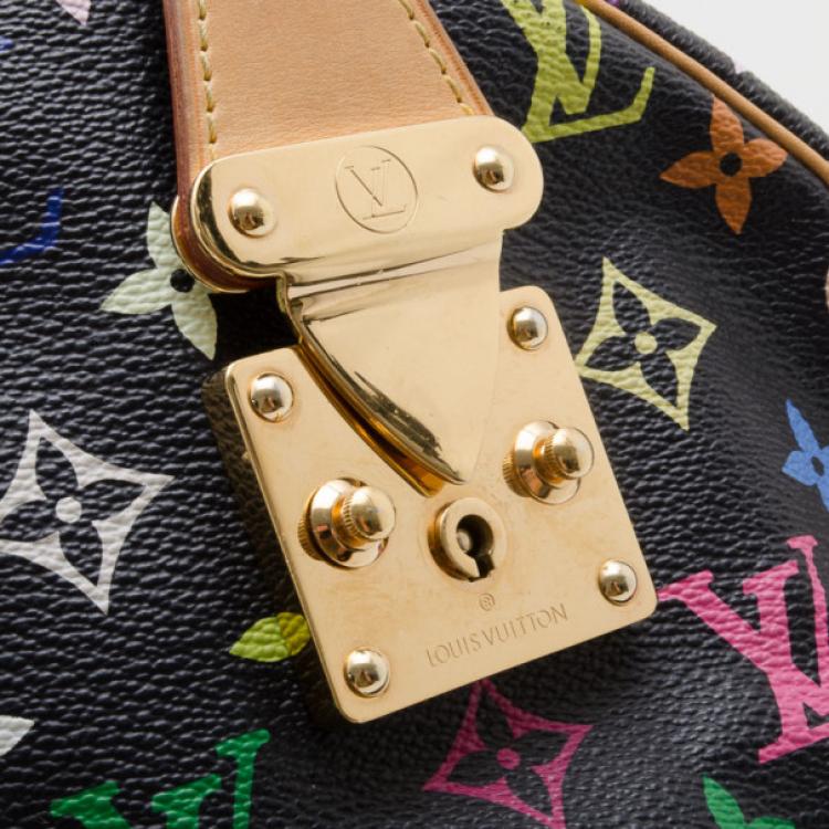 Pre Owned Louis Vuitton Black Multicolor Speedy 30