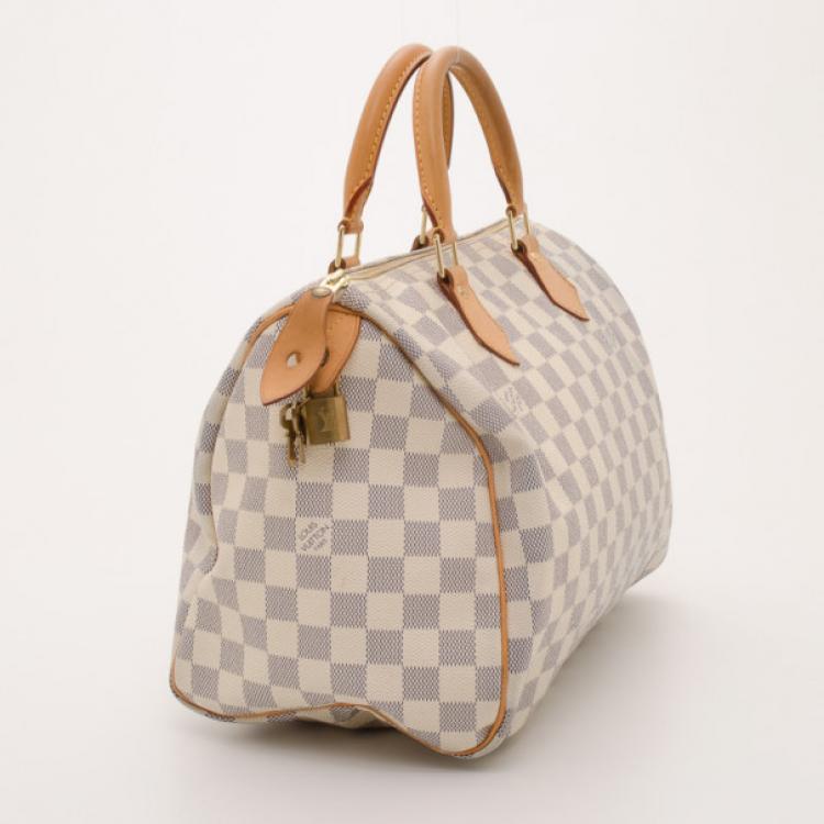 Pre Owned Louis Vuitton Damier Azur Speedy 30