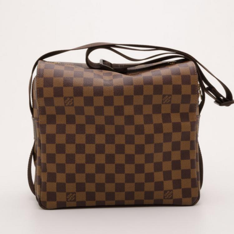 Pre Owned Louis Vuitton Damier Ebene Naviglio Messenger 