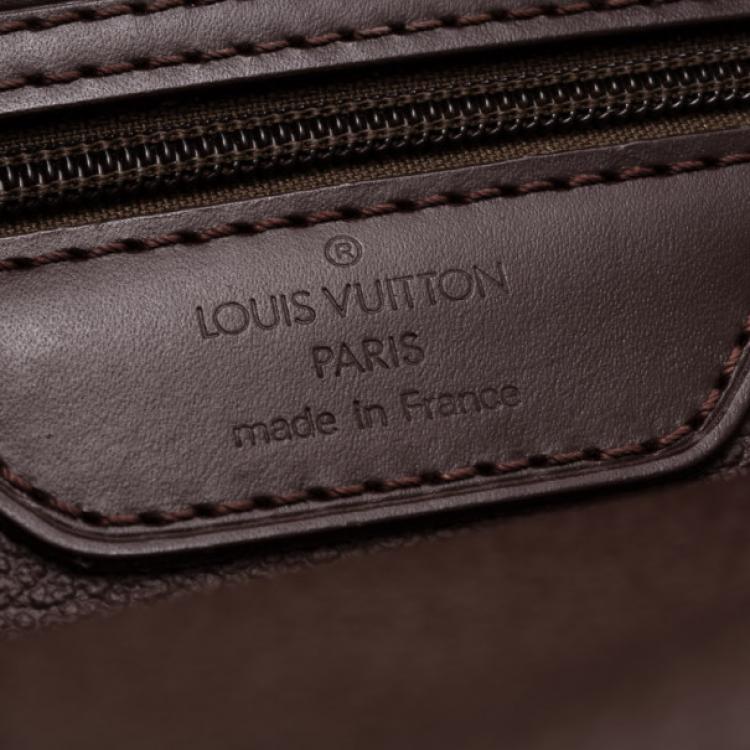 Pre Owned Louis Vuitton Dark Brown Epi Leather Sac Plat Tote