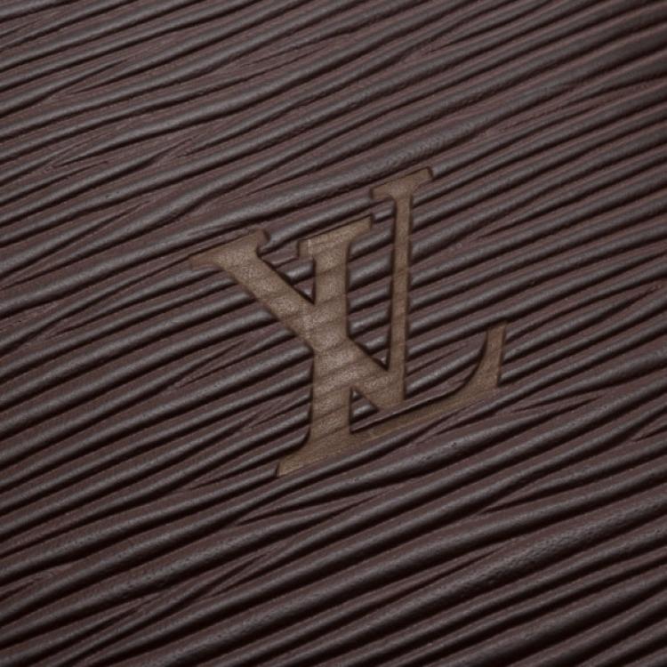 Pre Owned Louis Vuitton Dark Brown Epi Leather Sac Plat Tote
