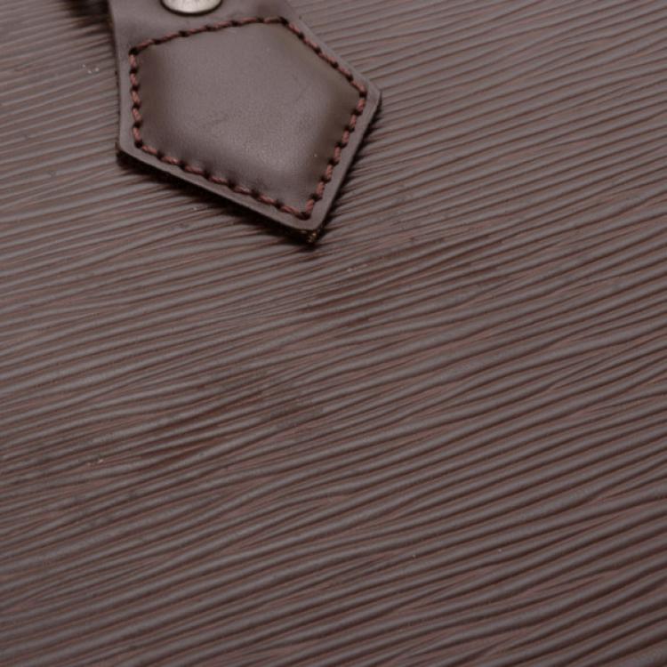 Pre Owned Louis Vuitton Dark Brown Epi Leather Sac Plat Tote