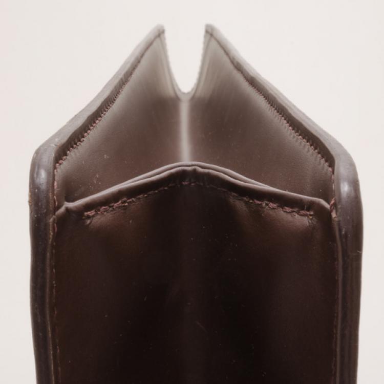 Pre Owned Louis Vuitton Dark Brown Epi Leather Sac Plat Tote