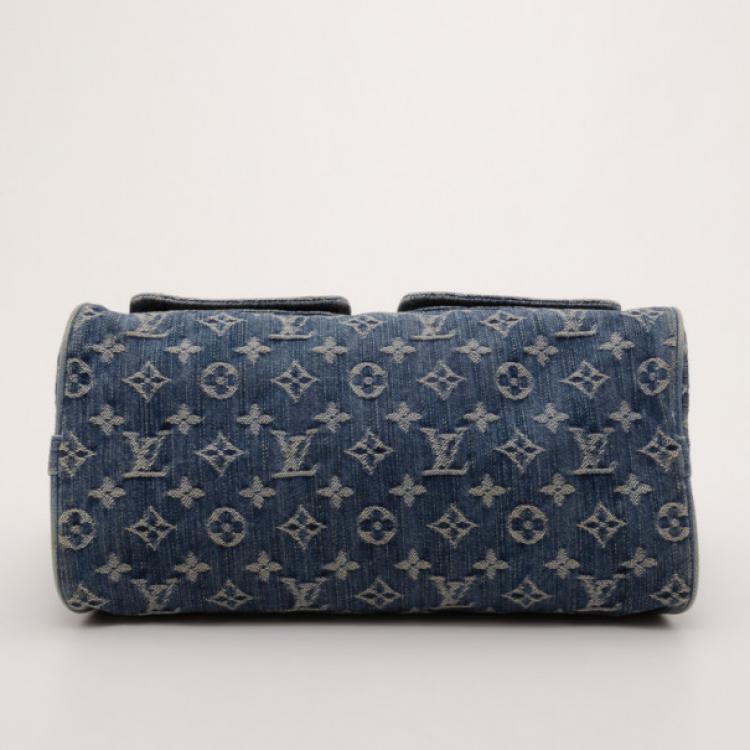 Pre Owned Louis Vuitton Monogram Denim Neo Speedy Satchel
