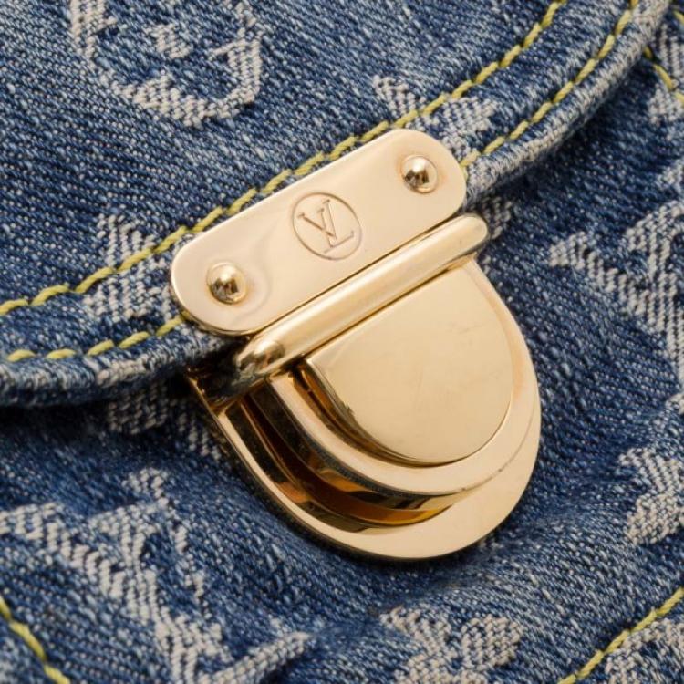 Pre Owned Louis Vuitton Monogram Denim Neo Speedy Satchel
