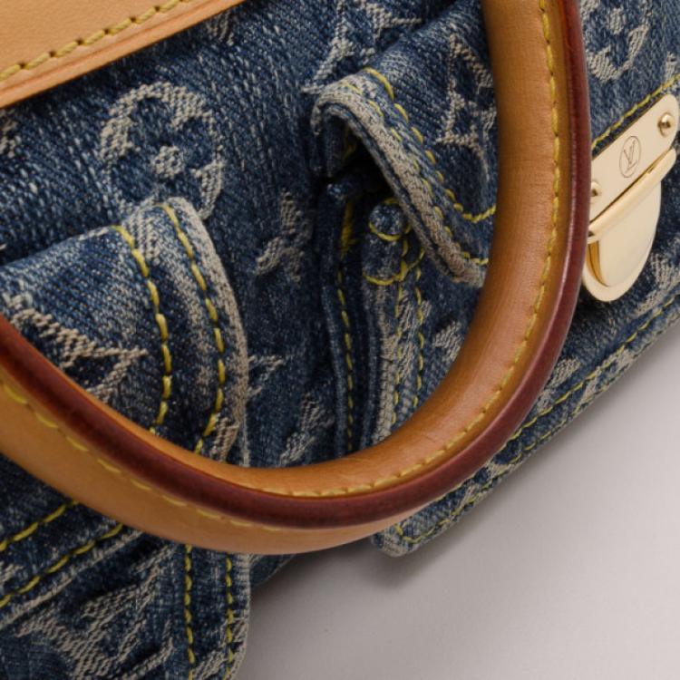 Pre Owned Louis Vuitton Monogram Denim Neo Speedy Satchel