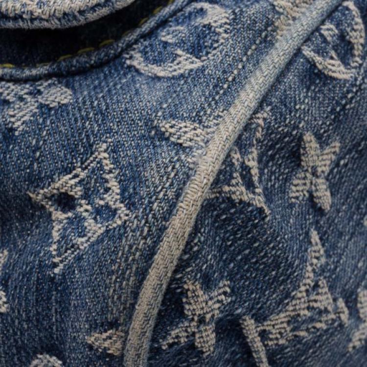 Pre Owned Louis Vuitton Monogram Denim Neo Speedy Satchel