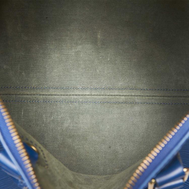 Pre Owned Louis Vuitton Blue Epi Leather Speedy 30 Bag