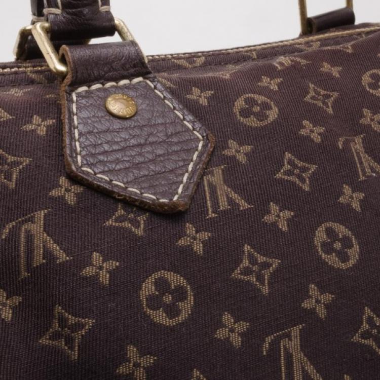 Pre Owned Louis Vuitton Ebene Mini Lin Speedy 30