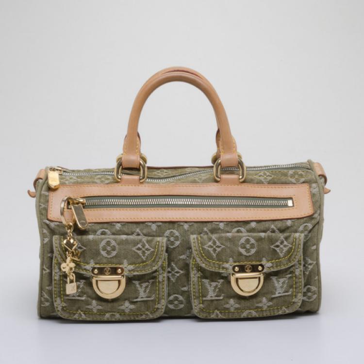 Louis Vuitton Neo Speedy Green Denim Bag Louis Vuitton