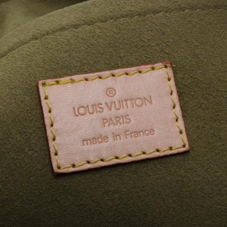 Pre Owned Louis Vuitton Neo Speedy Green Denim Bag