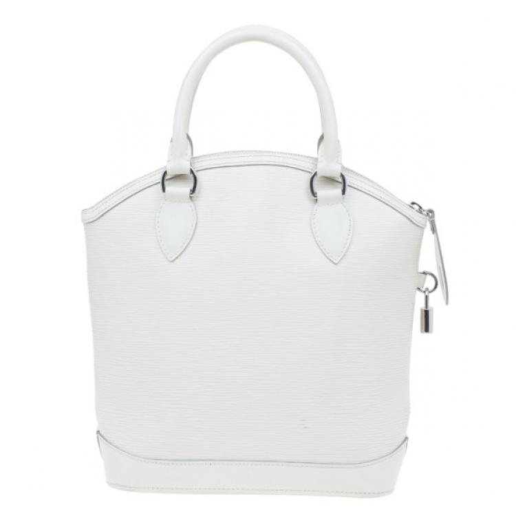 Pre Owned Louis Vuitton Ivory Epi Leather Lockit Tote