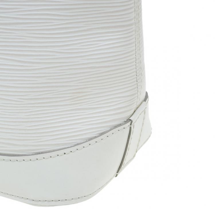 Pre Owned Louis Vuitton Ivory Epi Leather Lockit Tote