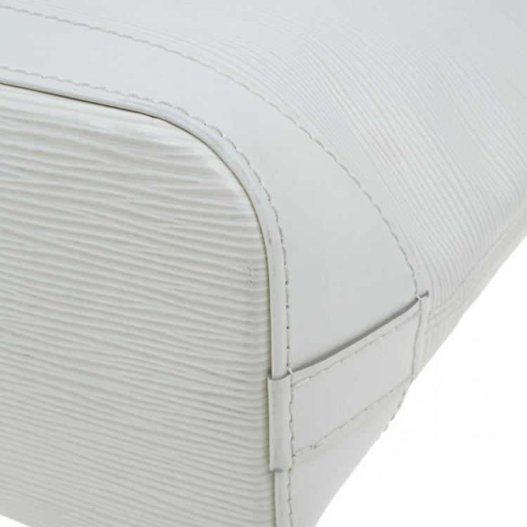Pre Owned Louis Vuitton Ivory Epi Leather Lockit Tote