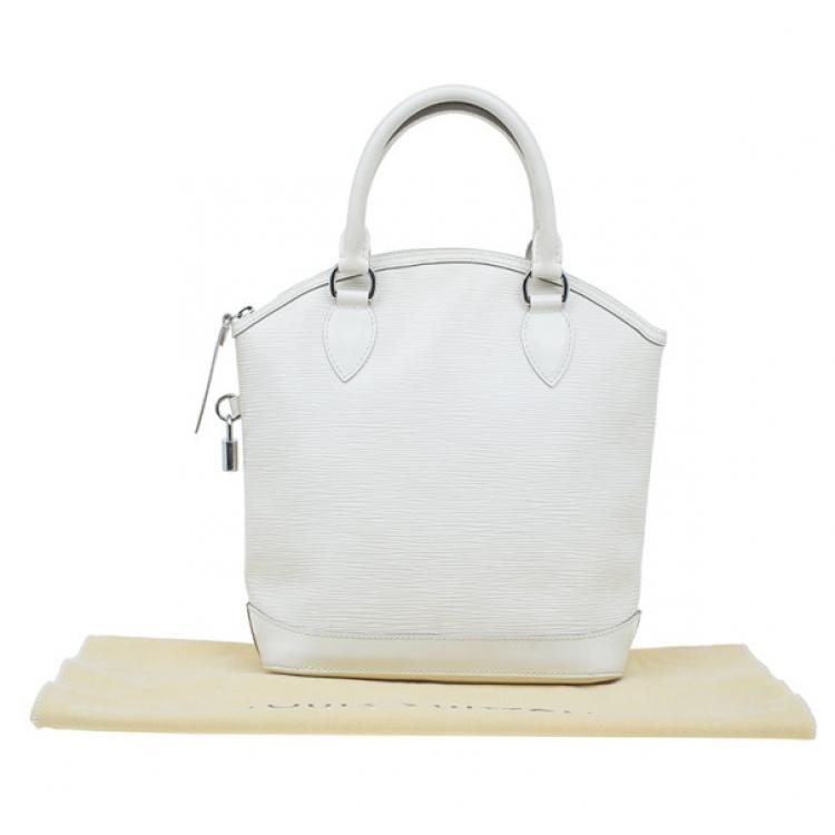 Pre Owned Louis Vuitton Ivory Epi Leather Lockit Tote
