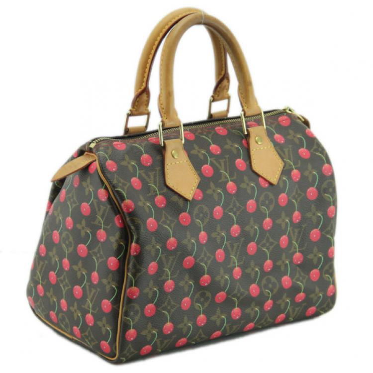 Pre Owned Louis Vuitton Cerises Speedy 25 Bag
