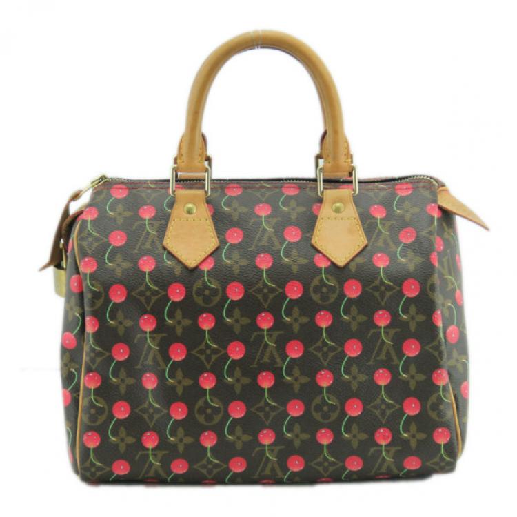 Pre Owned Louis Vuitton Cerises Speedy 25 Bag