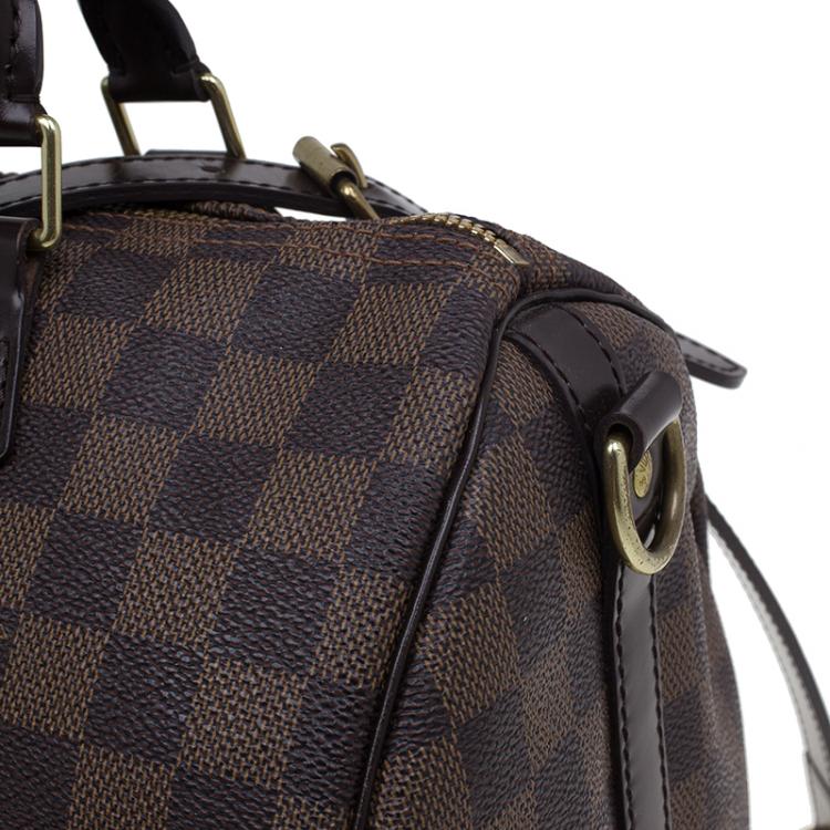 Pre Owned Louis Vuitton Damier Ebene Canvas Bandouliere Speedy  30