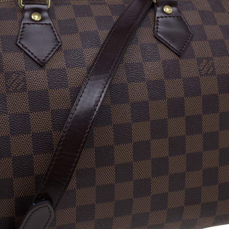 Pre Owned Louis Vuitton Damier Ebene Canvas Bandouliere Speedy  30