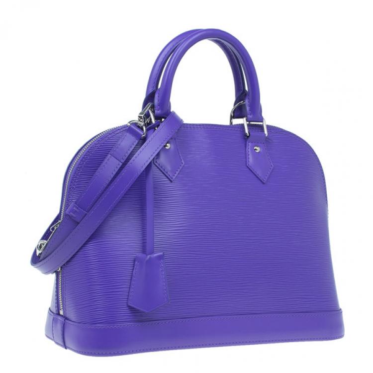 Pre Owned Louis Vuitton Purple Epi Leather Alma PM