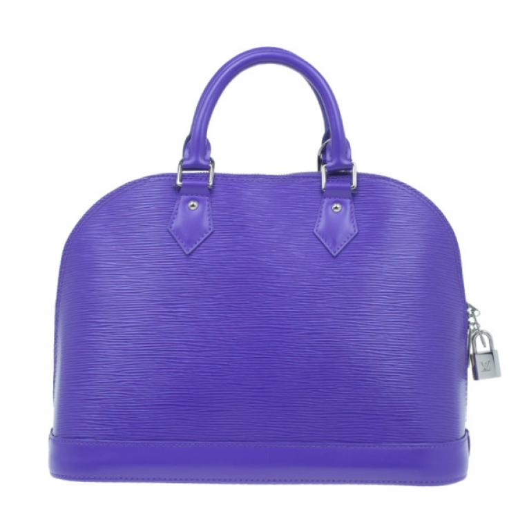 Pre Owned Louis Vuitton Purple Epi Leather Alma PM
