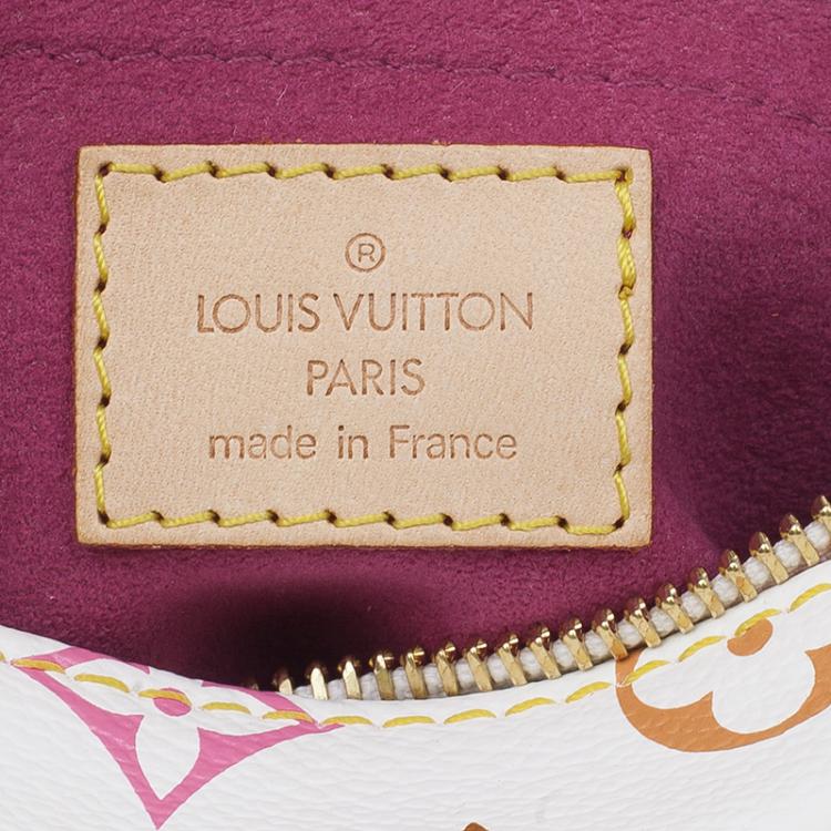 Pre Owned Louis Vuitton White Monogram Multicolore Limited Edition Fringe Speedy 25