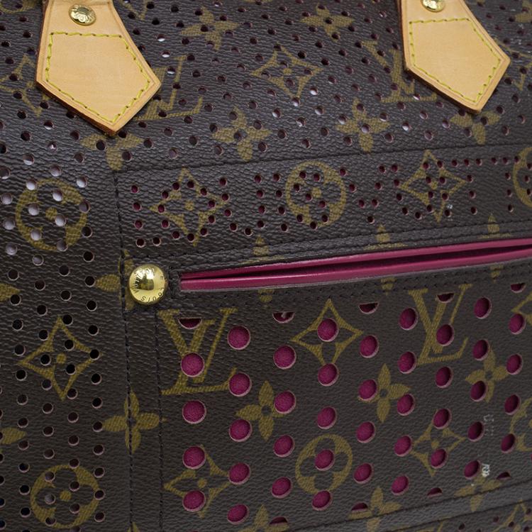 Pre Owned Louis Vuitton Fuchsia Perforated Monogram Canvas Limited Edition Speedy 30
