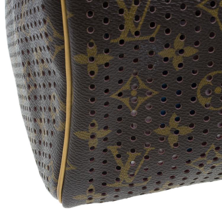 Pre Owned Louis Vuitton Fuchsia Perforated Monogram Canvas Limited Edition Speedy 30