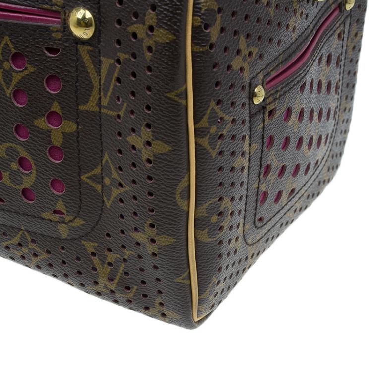 Pre Owned Louis Vuitton Fuchsia Perforated Monogram Canvas Limited Edition Speedy 30