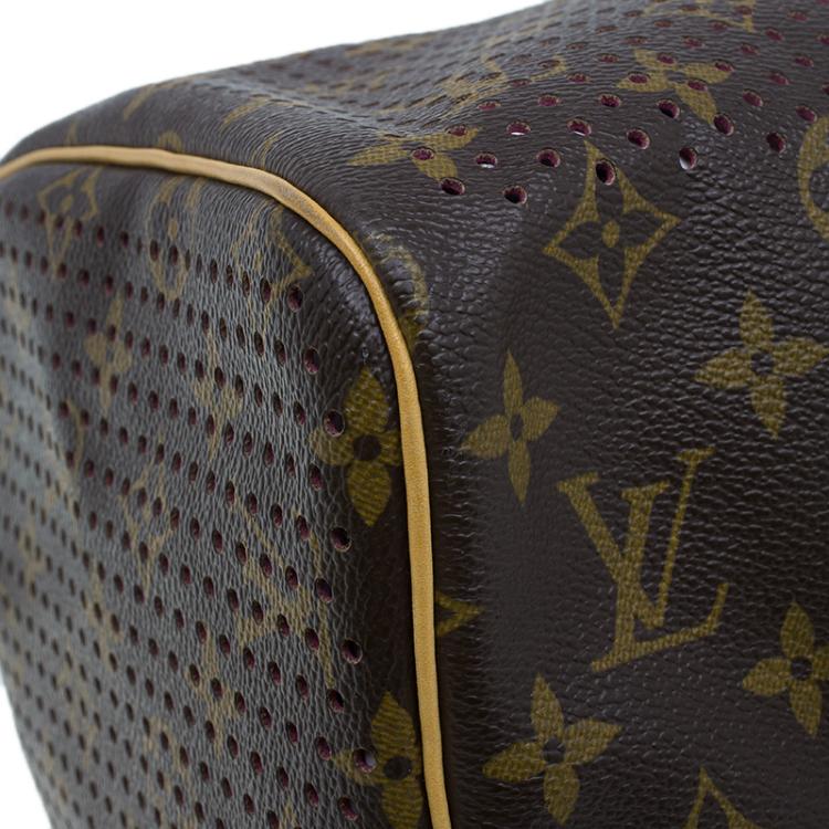 Pre Owned Louis Vuitton Fuchsia Perforated Monogram Canvas Limited Edition Speedy 30