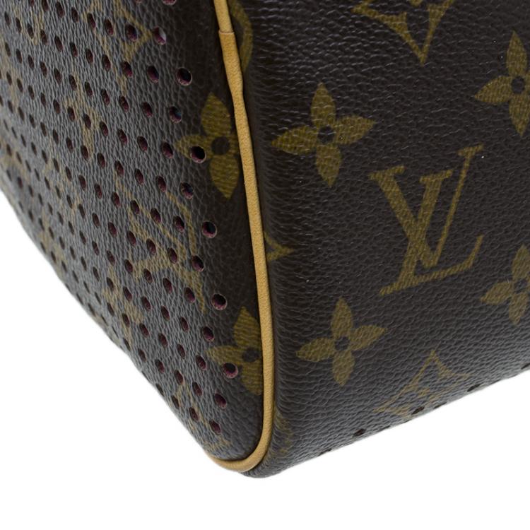 Pre Owned Louis Vuitton Fuchsia Perforated Monogram Canvas Limited Edition Speedy 30